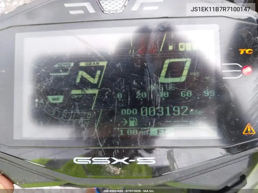 2024 Suzuki Gsx-S1000 A VIN: JS1EK11B7R7100147 Lot: 45550438