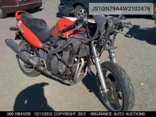 1998 Suzuki Gsx600F VIN: JS1GN79A4W2102476 Lot: 10641038