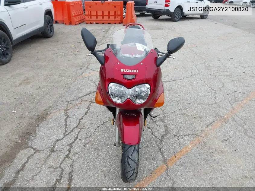 2000 Suzuki Gsx750 F VIN: JS1GR7GA2Y2100820 Lot: 44633150