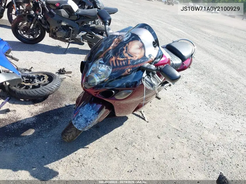 2000 Suzuki Gsx1300 R VIN: JS1GW71A0Y2100929 Lot: 45155925