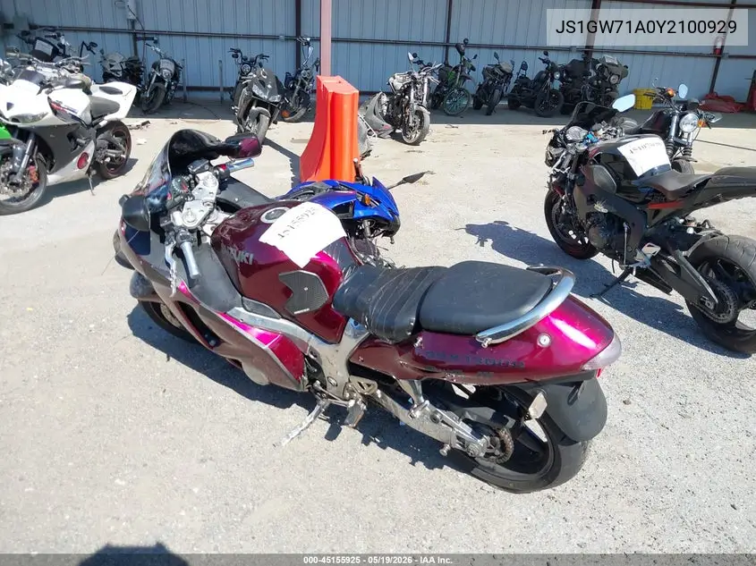 2000 Suzuki Gsx1300 R VIN: JS1GW71A0Y2100929 Lot: 45155925