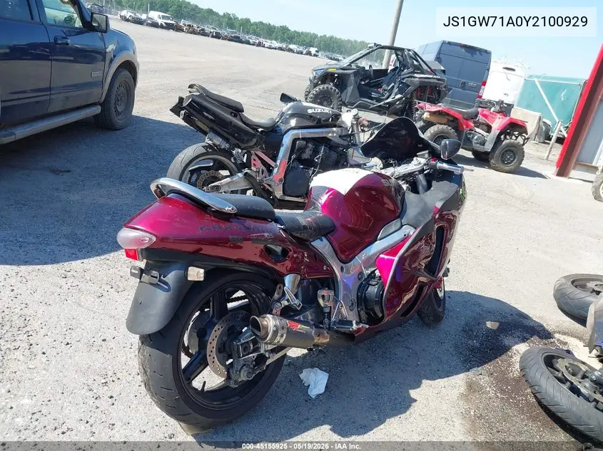 2000 Suzuki Gsx1300 R VIN: JS1GW71A0Y2100929 Lot: 45155925