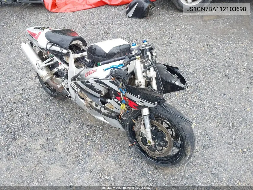 2001 Suzuki Gsx-R600 VIN: JS1GN7BA112103698 Lot: 44971015