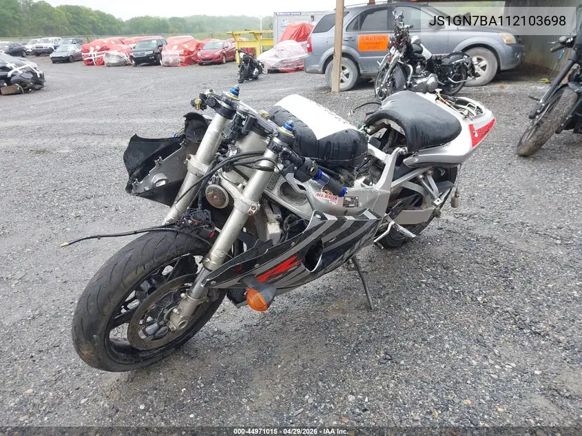 2001 Suzuki Gsx-R600 VIN: JS1GN7BA112103698 Lot: 44971015