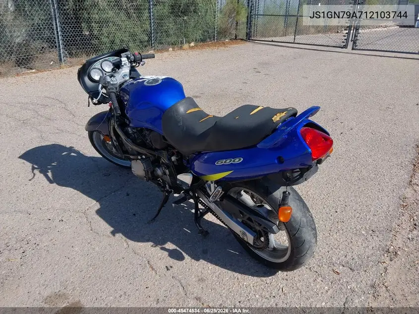 2001 Suzuki Gsx600 F VIN: JS1GN79A712103744 Lot: 45474534