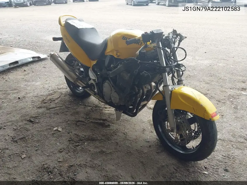 2002 Suzuki Gsx600 F VIN: JS1GN79A222102583 Lot: 45600055