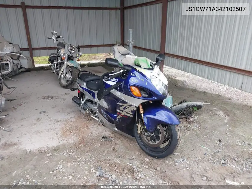 2004 Suzuki Gsx1300 R VIN: JS1GW71A342102507 Lot: 45085941