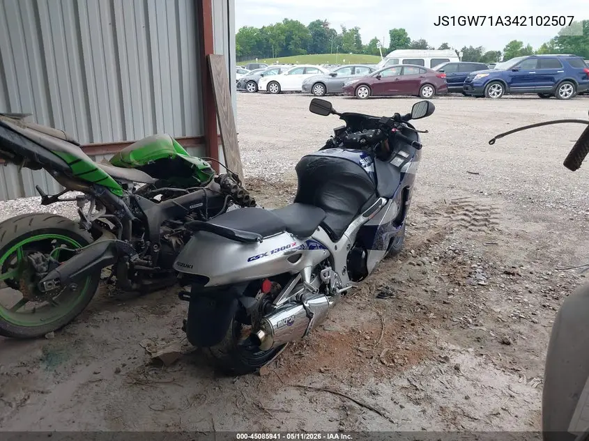 2004 Suzuki Gsx1300 R VIN: JS1GW71A342102507 Lot: 45085941