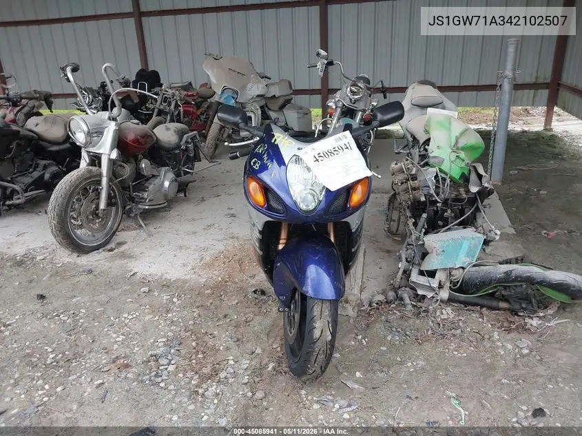 2004 Suzuki Gsx1300 R VIN: JS1GW71A342102507 Lot: 45085941