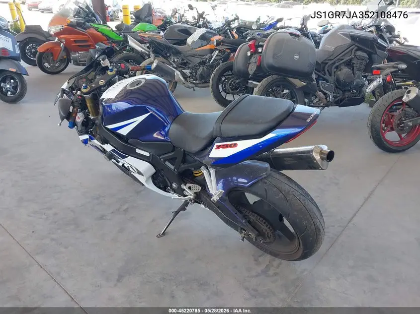 2005 Suzuki Gsx-R750 K VIN: JS1GR7JA352108476 Lot: 45220785