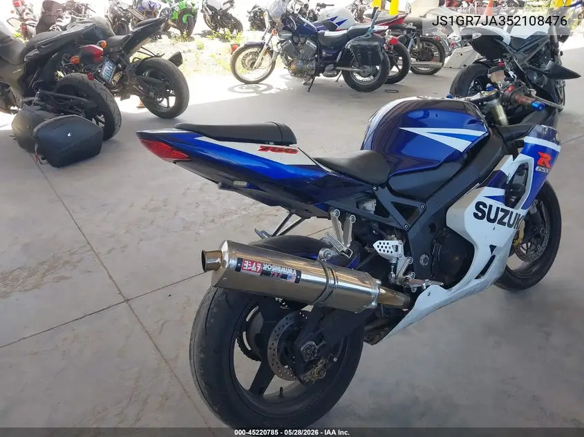2005 Suzuki Gsx-R750 K VIN: JS1GR7JA352108476 Lot: 45220785