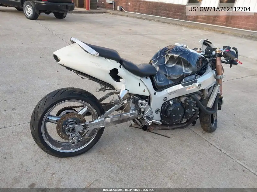 2006 Suzuki Gsx1300 R VIN: JS1GW71A762112704 Lot: 44749595