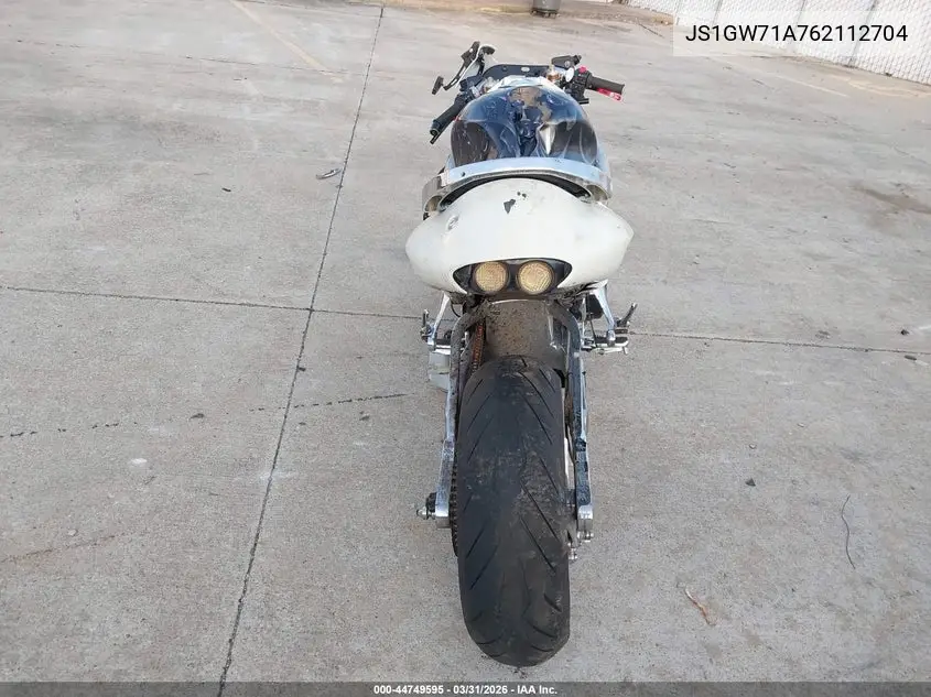 2006 Suzuki Gsx1300 R VIN: JS1GW71A762112704 Lot: 44749595