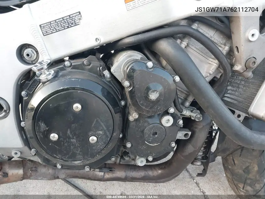 2006 Suzuki Gsx1300 R VIN: JS1GW71A762112704 Lot: 44749595