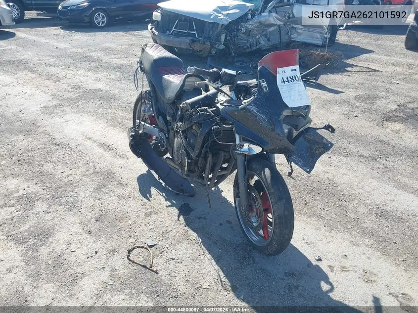 2006 Suzuki Gsx750 F VIN: JS1GR7GA262101592 Lot: 44800097