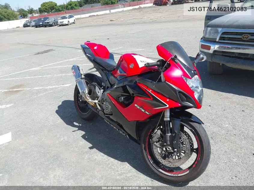 2006 Suzuki Gsx-R1000 VIN: JS1GT76A462102083 Lot: 45160398