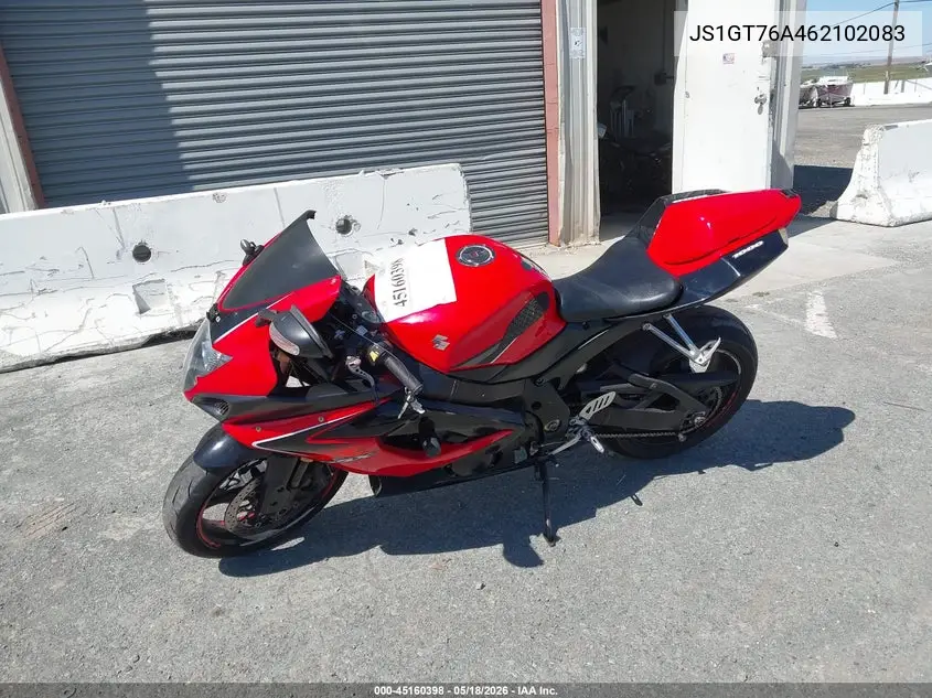 2006 Suzuki Gsx-R1000 VIN: JS1GT76A462102083 Lot: 45160398