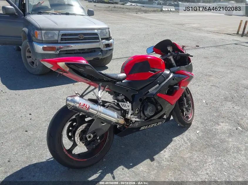2006 Suzuki Gsx-R1000 VIN: JS1GT76A462102083 Lot: 45160398