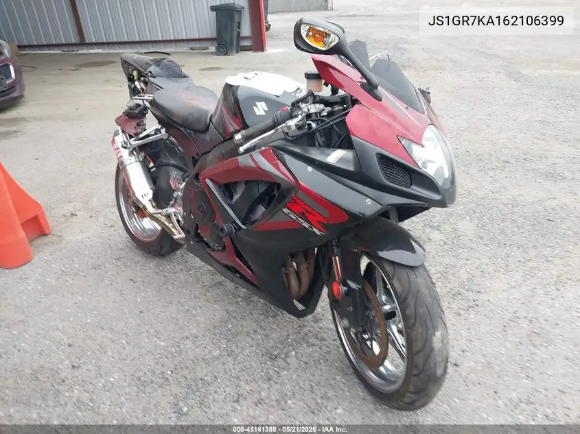 2006 Suzuki Gsx-R750 K6 VIN: JS1GR7KA162106399 Lot: 45161388