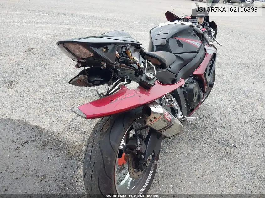 2006 Suzuki Gsx-R750 K6 VIN: JS1GR7KA162106399 Lot: 45161388