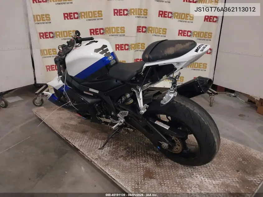 2006 Suzuki Gsx-R1000 VIN: JS1GT76A362113012 Lot: 45191139
