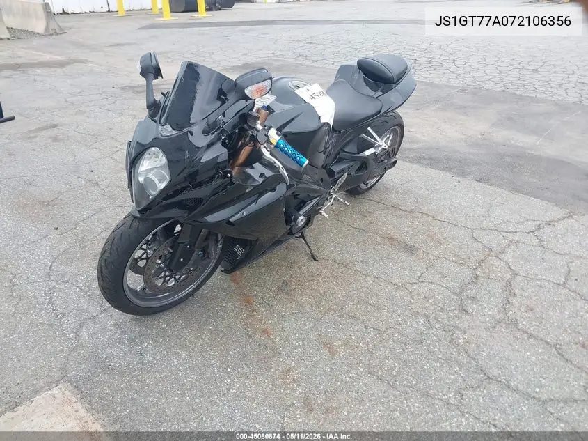 2007 Suzuki Gsx-R1000 VIN: JS1GT77A072106356 Lot: 45080874