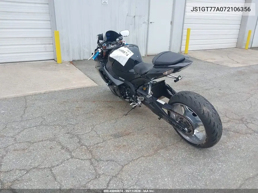 2007 Suzuki Gsx-R1000 VIN: JS1GT77A072106356 Lot: 45080874