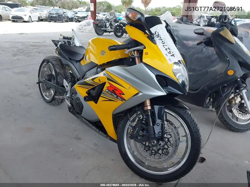2007 Suzuki Gsx-R1000 VIN: JS1GT77A272108691 Lot: 45276685