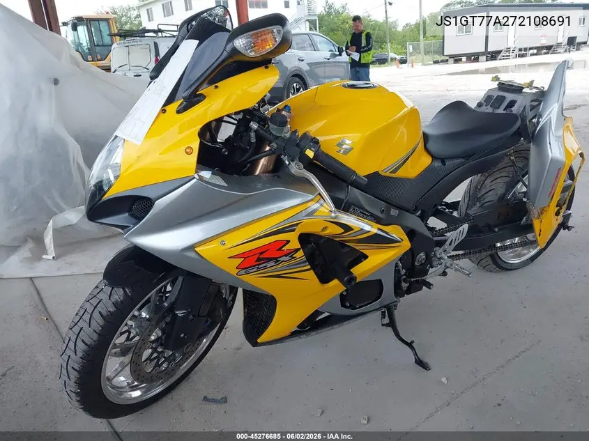 2007 Suzuki Gsx-R1000 VIN: JS1GT77A272108691 Lot: 45276685