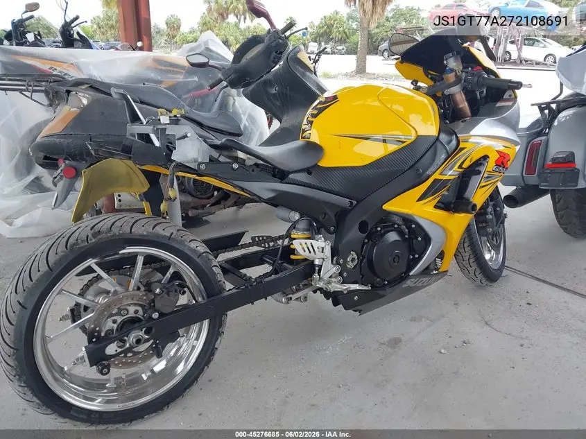 2007 Suzuki Gsx-R1000 VIN: JS1GT77A272108691 Lot: 45276685