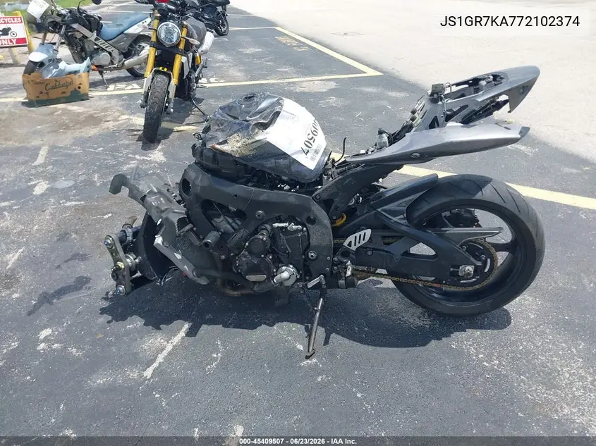 2007 Suzuki Gsx-R750 VIN: JS1GR7KA772102374 Lot: 45409507