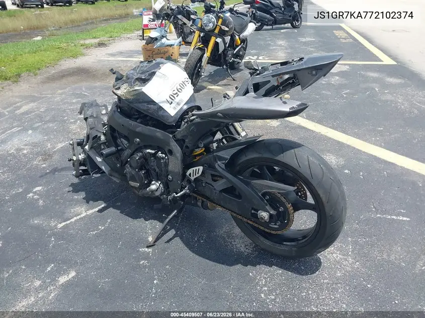 2007 Suzuki Gsx-R750 VIN: JS1GR7KA772102374 Lot: 45409507