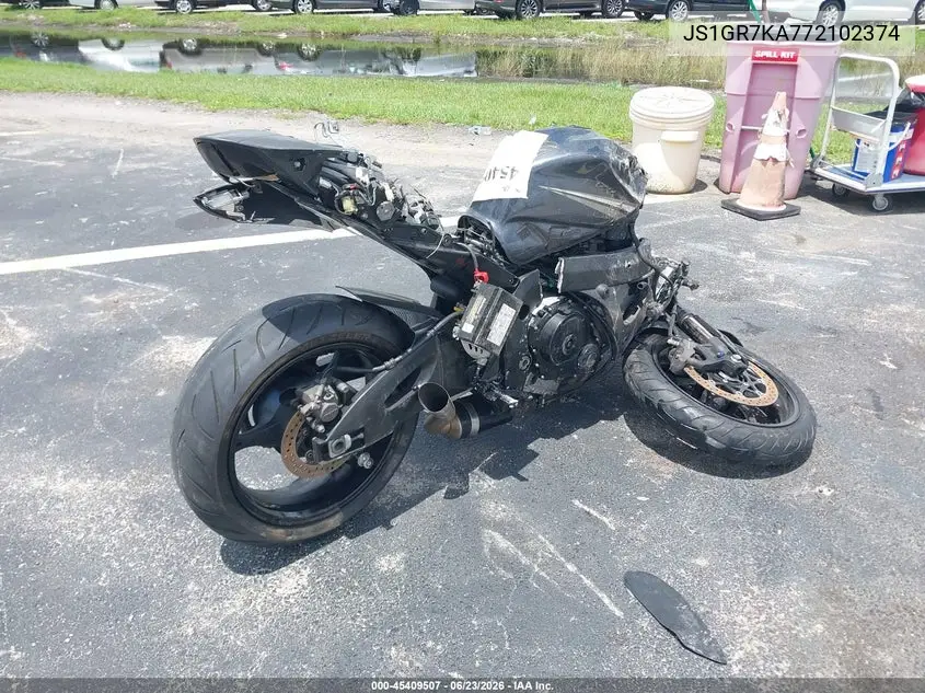 2007 Suzuki Gsx-R750 VIN: JS1GR7KA772102374 Lot: 45409507