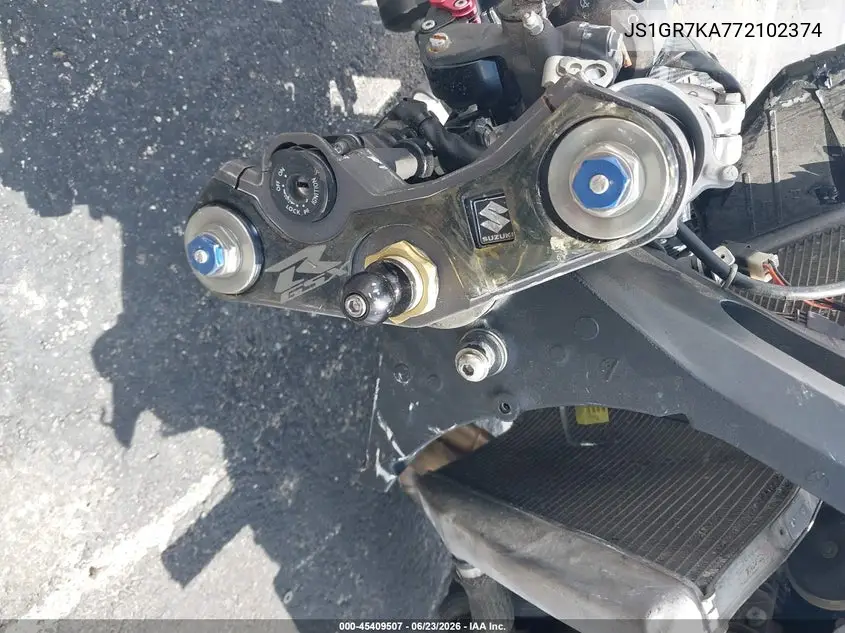 2007 Suzuki Gsx-R750 VIN: JS1GR7KA772102374 Lot: 45409507