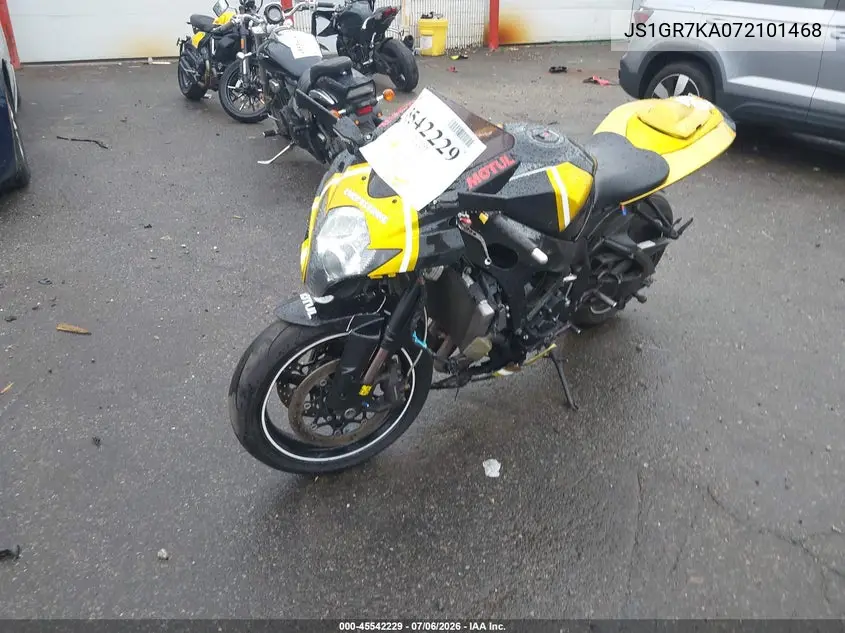 2007 Suzuki Gsx-R750 VIN: JS1GR7KA072101468 Lot: 45542229