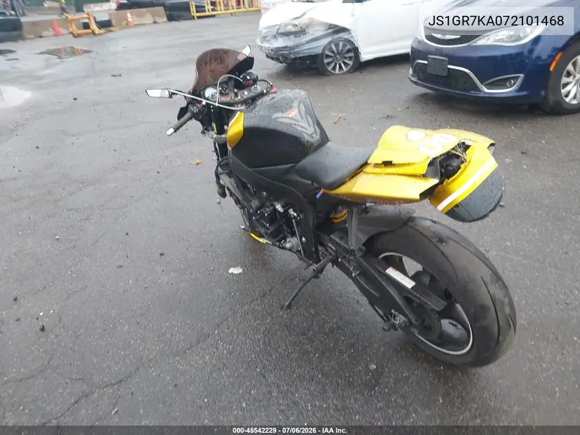 2007 Suzuki Gsx-R750 VIN: JS1GR7KA072101468 Lot: 45542229