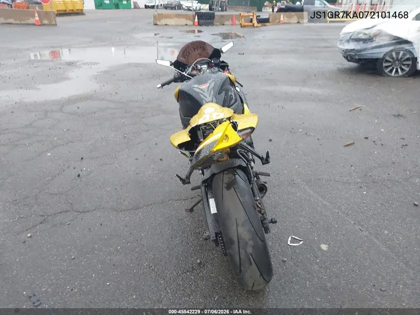 2007 Suzuki Gsx-R750 VIN: JS1GR7KA072101468 Lot: 45542229