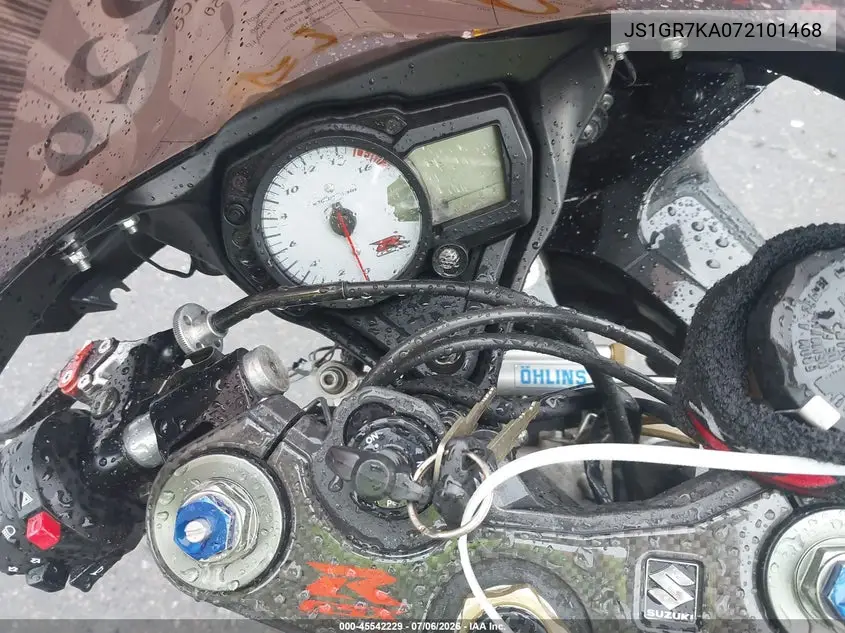 2007 Suzuki Gsx-R750 VIN: JS1GR7KA072101468 Lot: 45542229