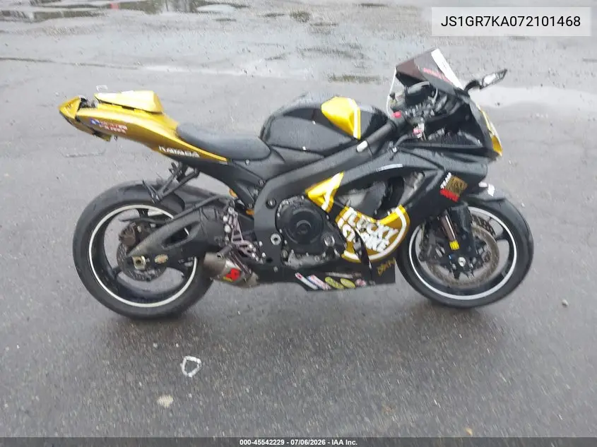 2007 Suzuki Gsx-R750 VIN: JS1GR7KA072101468 Lot: 45542229
