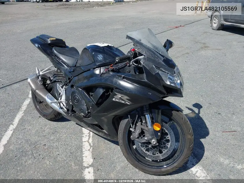 2008 Suzuki Gsx-R750 VIN: JS1GR7LA482105569 Lot: 45148974