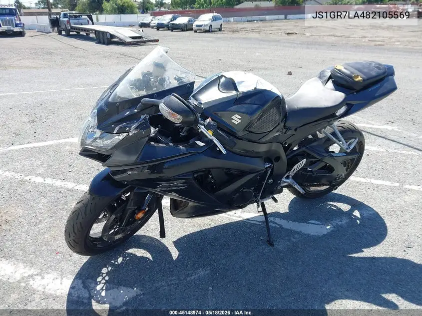 2008 Suzuki Gsx-R750 VIN: JS1GR7LA482105569 Lot: 45148974