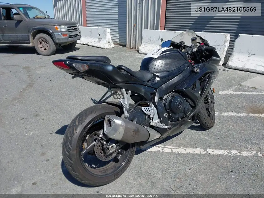2008 Suzuki Gsx-R750 VIN: JS1GR7LA482105569 Lot: 45148974