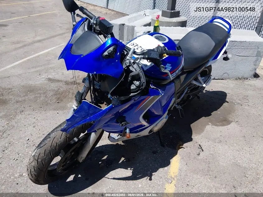 2008 Suzuki Gsx650 F VIN: JS1GP74A982100548 Lot: 45262453