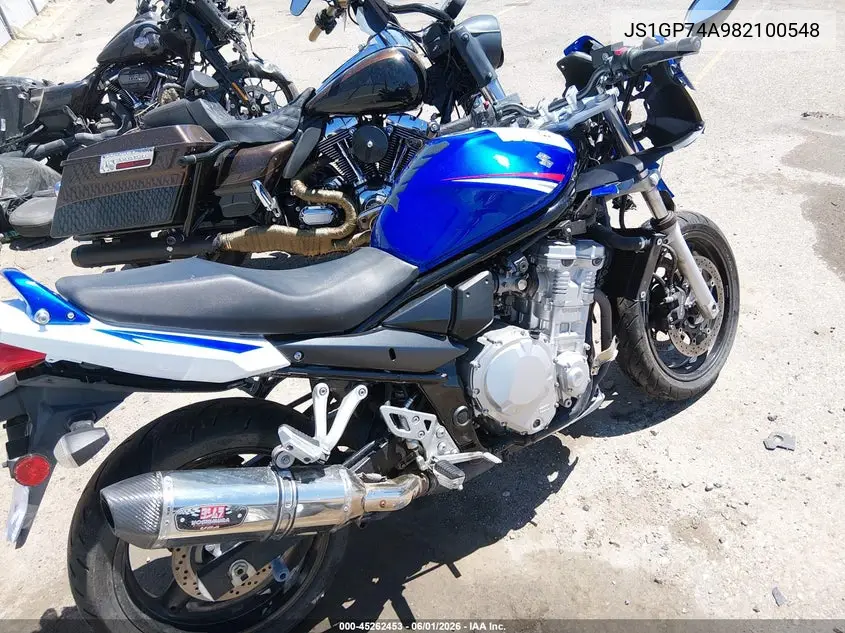 2008 Suzuki Gsx650 F VIN: JS1GP74A982100548 Lot: 45262453
