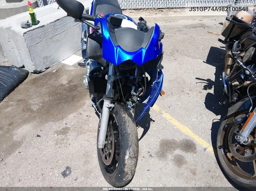 2008 Suzuki Gsx650 F VIN: JS1GP74A982100548 Lot: 45262453