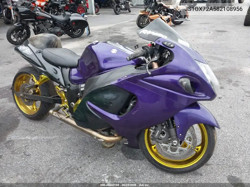2008 Suzuki Gsx1300 R VIN: JS1GX72A582108956 Lot: 45442198
