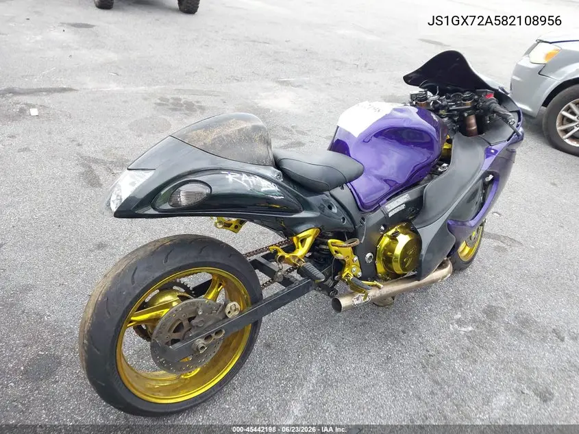 2008 Suzuki Gsx1300 R VIN: JS1GX72A582108956 Lot: 45442198