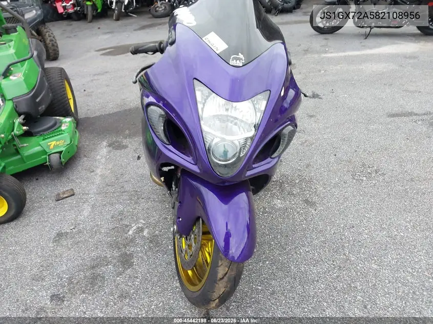 2008 Suzuki Gsx1300 R VIN: JS1GX72A582108956 Lot: 45442198