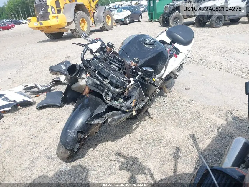 2008 Suzuki Gsx1300 R VIN: JS1GX72A082104278 Lot: 45507654