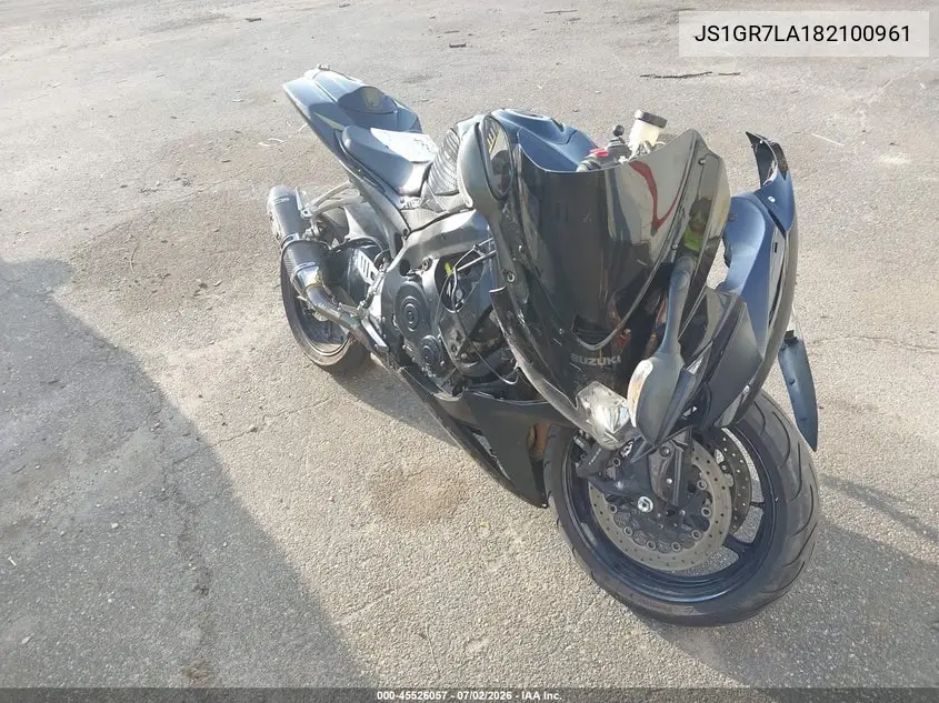 2008 Suzuki Gsx-R750 VIN: JS1GR7LA182100961 Lot: 45526057